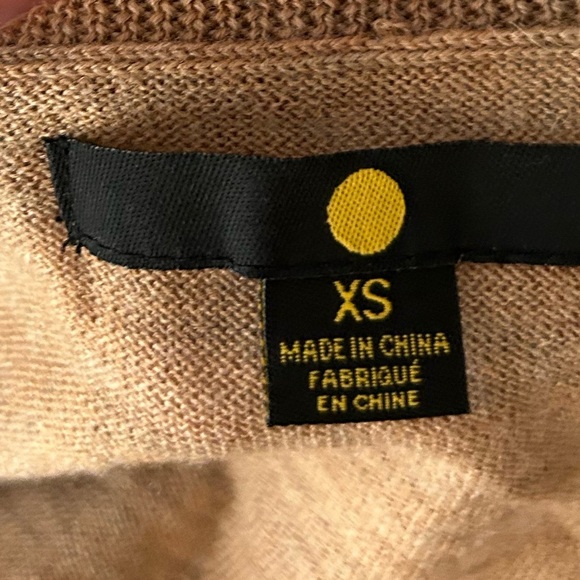 Hudson's Bay Moon Women's Sweater Pullover Merino wool Side slit Brown Size XS - Picture 6 of 16